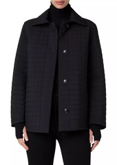 Akris Wheeler Grid Quilted Coat