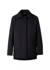 Akris Wheeler Grid Quilted Coat