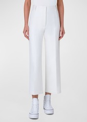 Akris Wide-Leg Crop Cotton Twill Pants