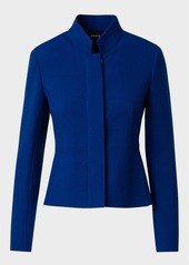 Akris Wool Crepe Tailored Short Jacket 