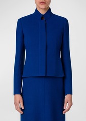 Akris Wool Crepe Tailored Short Jacket 