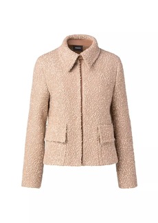 Akris Wool Tweed Zip-Front Jacket