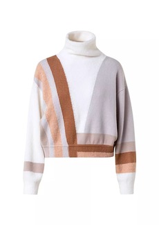 Akris ZigZag Cashmere-Silk Bouclé Sweater