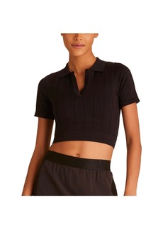 ALALA Women's Short Sleeve Seamless Polo T-Shirt - Black