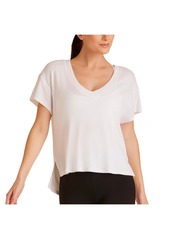 ALALA Women's V-Neck Plus Size Indio Rib Tee - White