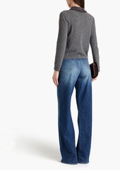 Alberta Ferretti - Embellished wool and cashmere-blend cardigan - Gray - IT 40