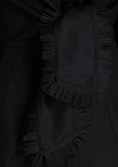 Alberta Ferretti - Fringed knotted wool-blend felt jumpsuit - Black - IT 38