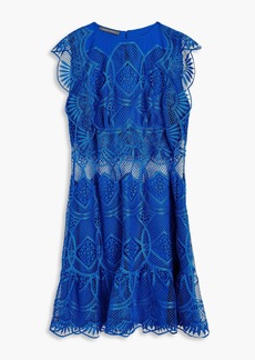 Alberta Ferretti - Guipure lace mini dress - Blue - IT 42