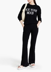 Alberta Ferretti - Intarsia wool and cashmere-blend sweater - Black - IT 38