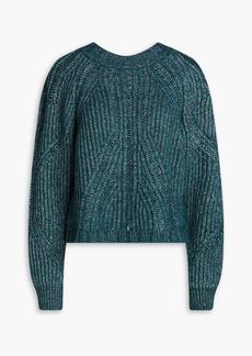 Alberta Ferretti - Metallic ribbed-knit sweater - Blue - IT 38