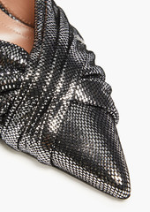 Alberta Ferretti - Metallic snake-effect leather pumps - Metallic - EU 38