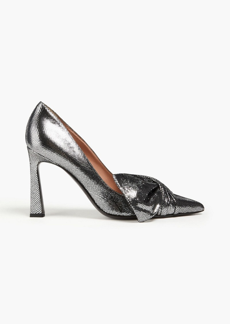 Alberta Ferretti - Metallic snake-effect leather pumps - Metallic - EU 38