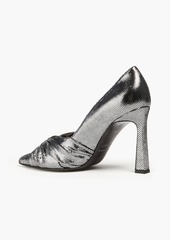 Alberta Ferretti - Metallic snake-effect leather pumps - Metallic - EU 38