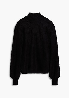 Alberta Ferretti - Open-knit mohair-blend sweater - Black - IT 36