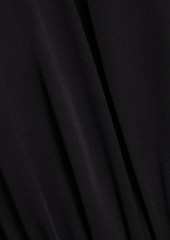 Alberta Ferretti - Organza-trimmed satin-crepe wide-leg jumpsuit - Black - IT 36