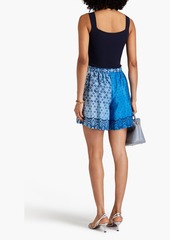 Alberta Ferretti - Printed satin shorts - Blue - IT 40