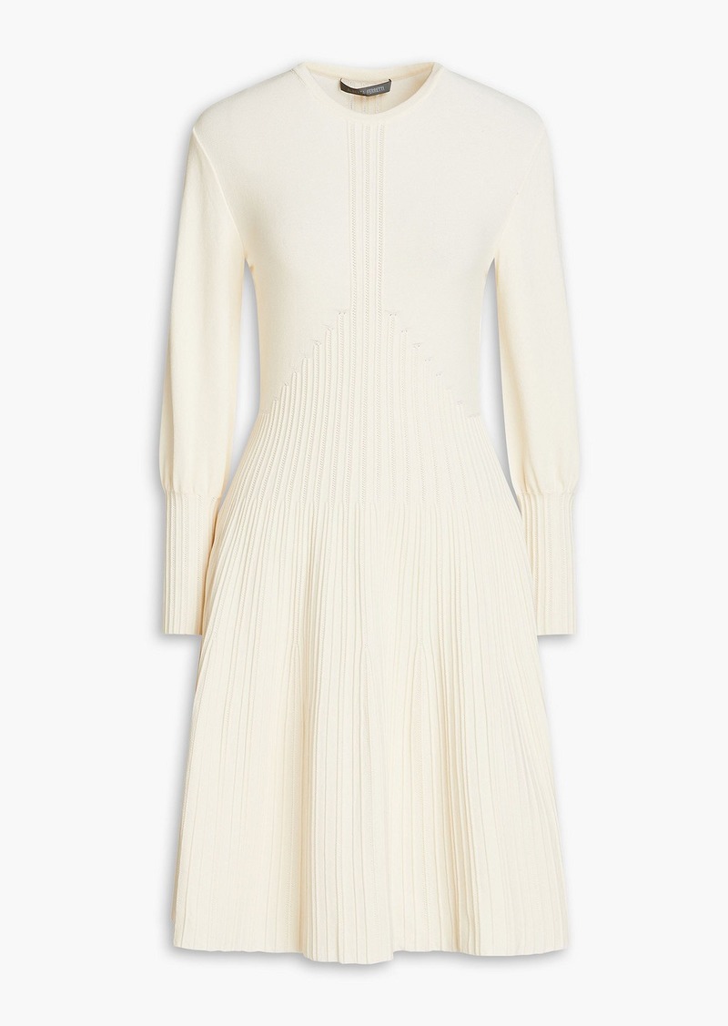 Alberta Ferretti - Ribbed stretch-knit dress - White - IT 44