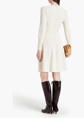 Alberta Ferretti - Ribbed stretch-knit dress - White - IT 44