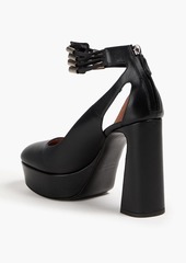 Alberta Ferretti - Studded leather platform pumps - Black - EU 39