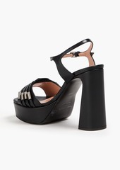 Alberta Ferretti - Studded leather platform sandals - Black - EU 38