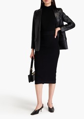 Alberta Ferretti - Textured-knit midi pencil skirt - Black - IT 40