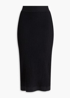 Alberta Ferretti - Textured-knit midi pencil skirt - Black - IT 38