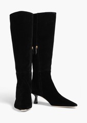 Alberta Ferretti - Velvet knee boots - Black - EU 37