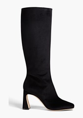 Alberta Ferretti - Velvet knee boots - Black - EU 39.5