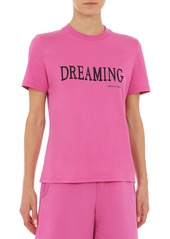 Alberta Ferretti - Women's 'Dreaming' Cotton Jersey T-Shirt - Purple/white - Moda Operandi