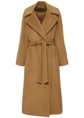 Alberta Ferretti Belted Alpaca & Wool Long Coat