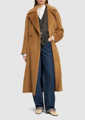 Alberta Ferretti Belted Alpaca & Wool Long Coat