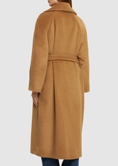 Alberta Ferretti Belted Alpaca & Wool Long Coat