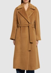 Alberta Ferretti Belted Alpaca & Wool Long Coat