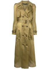 Alberta Ferretti belted silk trench coat