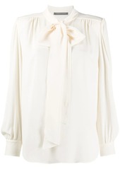 Alberta Ferretti bow detail long-sleeved blouse