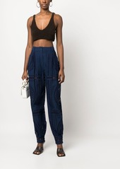 Alberta Ferretti cut out-detail high-waisted trousers