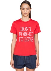 Alberta Ferretti 'don't Forget To Love' Cotton T-shirt