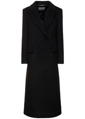 Alberta Ferretti Double Breasted Knit Long Coat