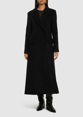 Alberta Ferretti Double Breasted Knit Long Coat