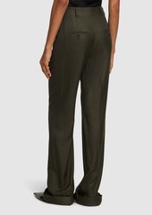 Alberta Ferretti Flared Viscose Twill Pants