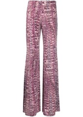 Alberta Ferretti graphic-print straight-leg trousers