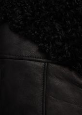 Alberta Ferretti Leather & Shearling Jacket