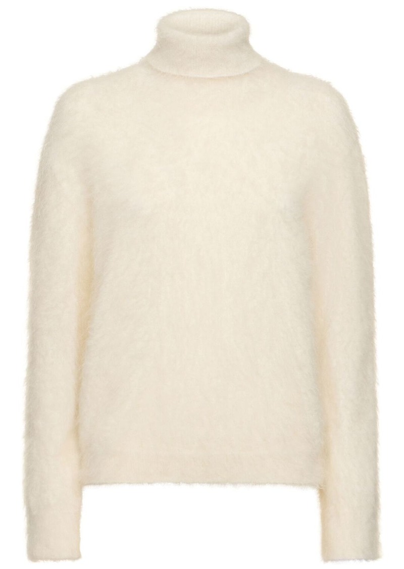 Alberta Ferretti Mohair Blend Turtleneck Sweater