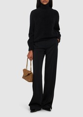 Alberta Ferretti Mohair Blend Turtleneck Sweater