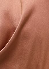 Alberta Ferretti One Shoulder Cutout Satin Midi Dress