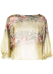 Alberta Ferretti printed silk blouse