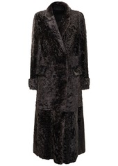 Alberta Ferretti Reversible Faux Fur & Faux Leather Coat