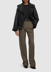 Alberta Ferretti Reversible Shearling Belted Jacket