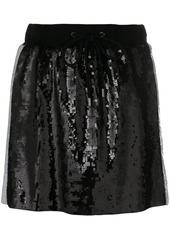 Alberta Ferretti side stripe sequin mini skirt