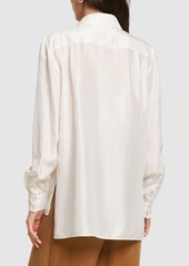 Alberta Ferretti Silk Habotai Shirt W/high Pockets